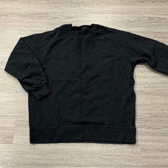 lululemon athletica Sweaters - Lululemon Perfectly Oversized Crewneck Sweatshirt Black 2/4